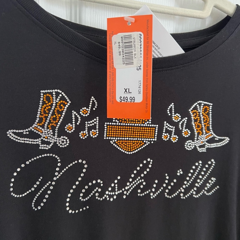 Harley Davidson Women’s XL SS top Nwt - Picture 3 of 3